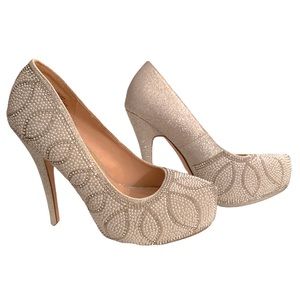 The Blossom Collection Embellished bejeweled bedazzled Platform Stilettos women